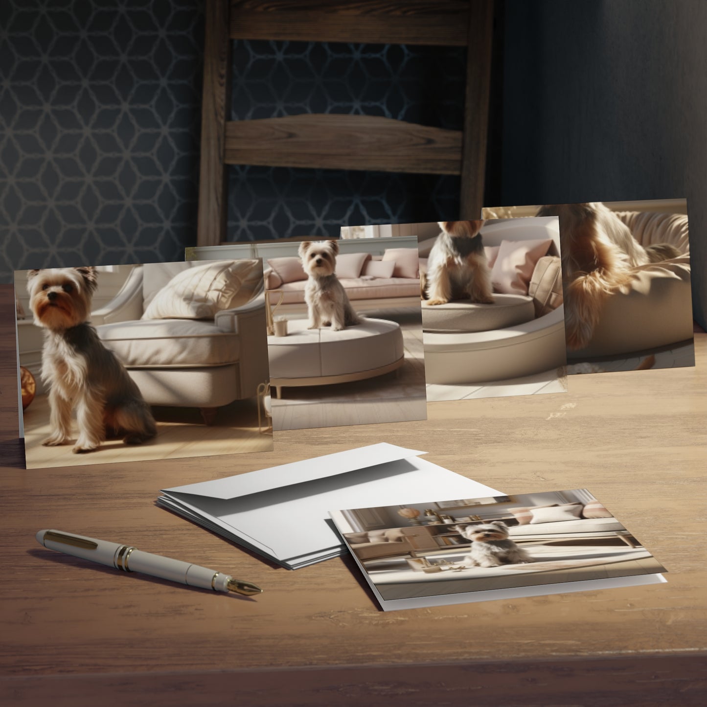 Regal Respite: A Yorkshire Terrier Reigns Supreme (5-Pack)