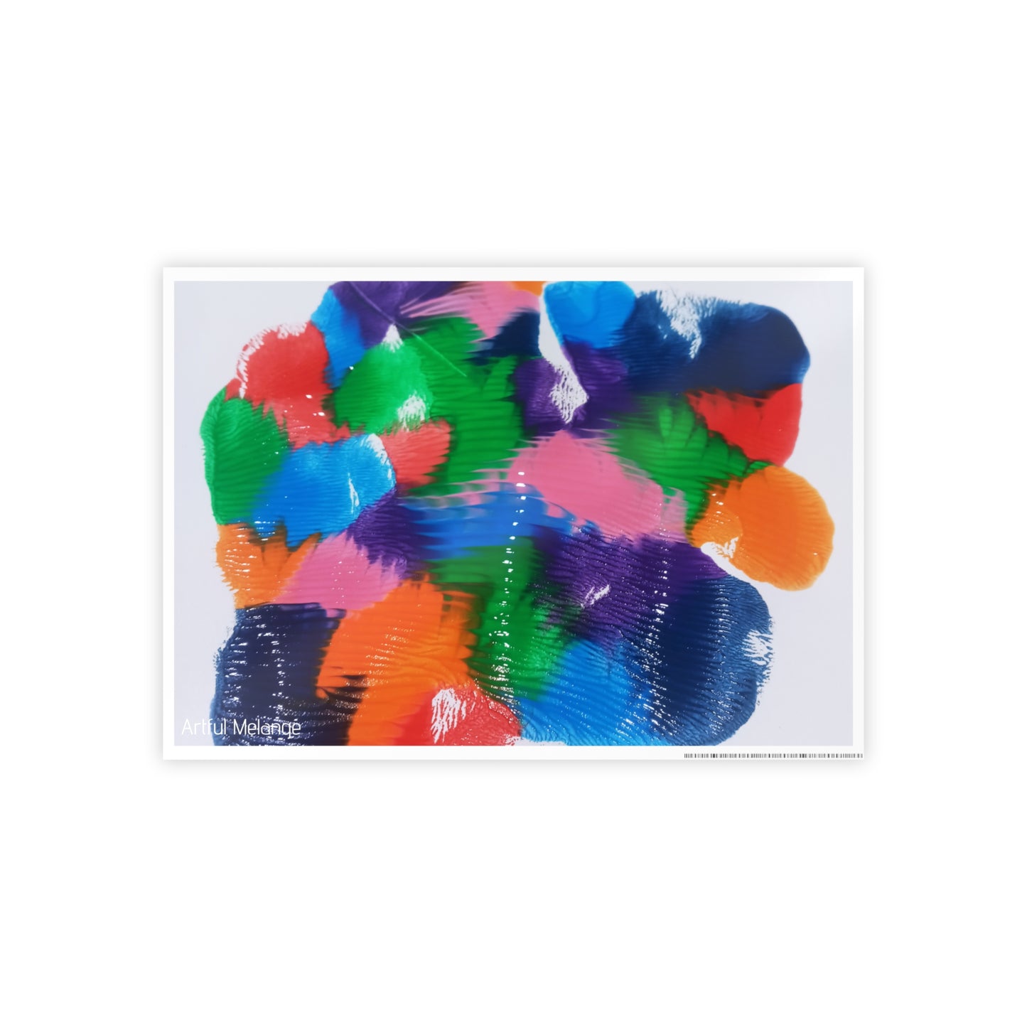Gleaming Acrylic Abstract Poster: A Spectrum of Colorful Elegance