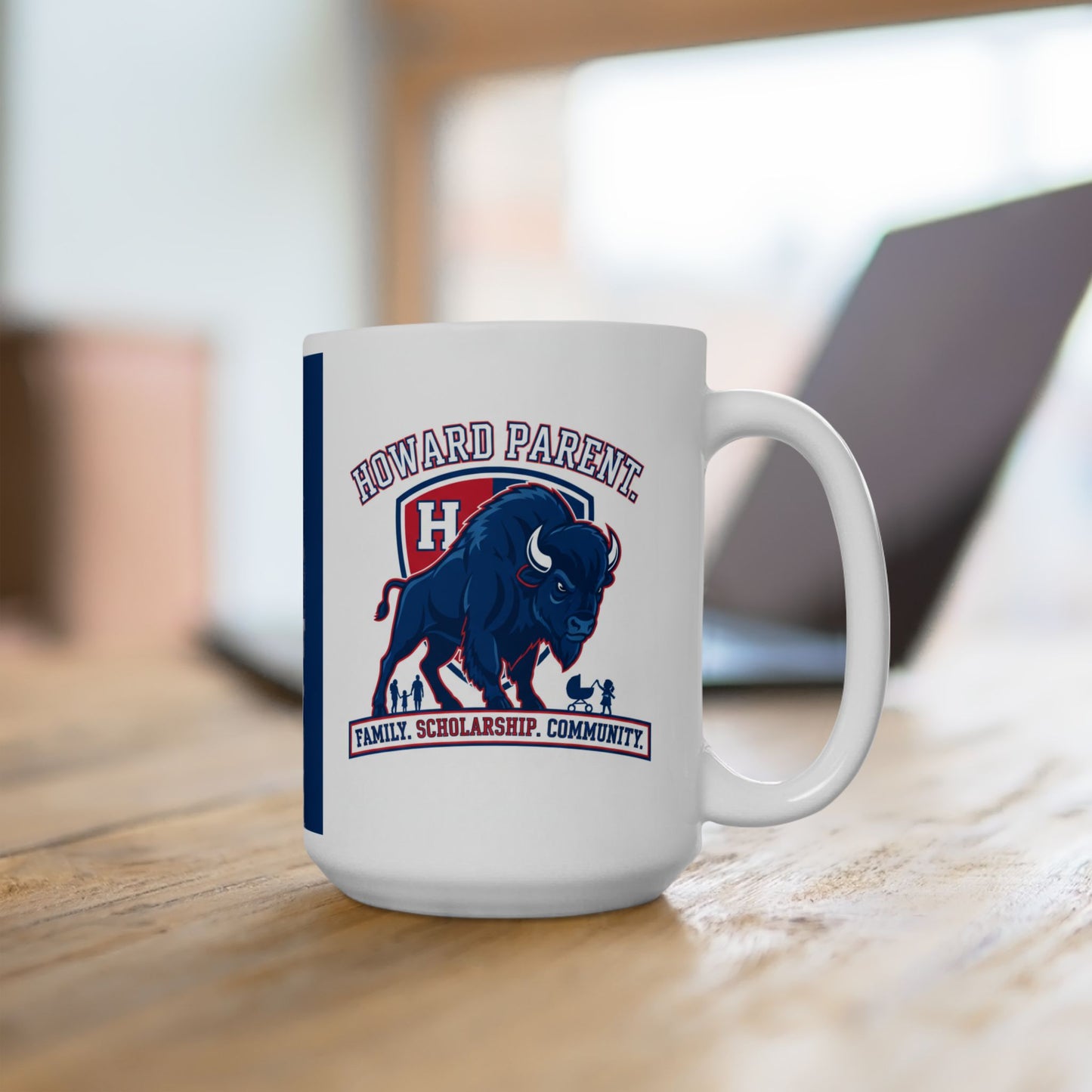 HU Parent Mug Collection  Proud, Connected, Bison Strong /Ceramic Mug, (11oz, 15oz) 2