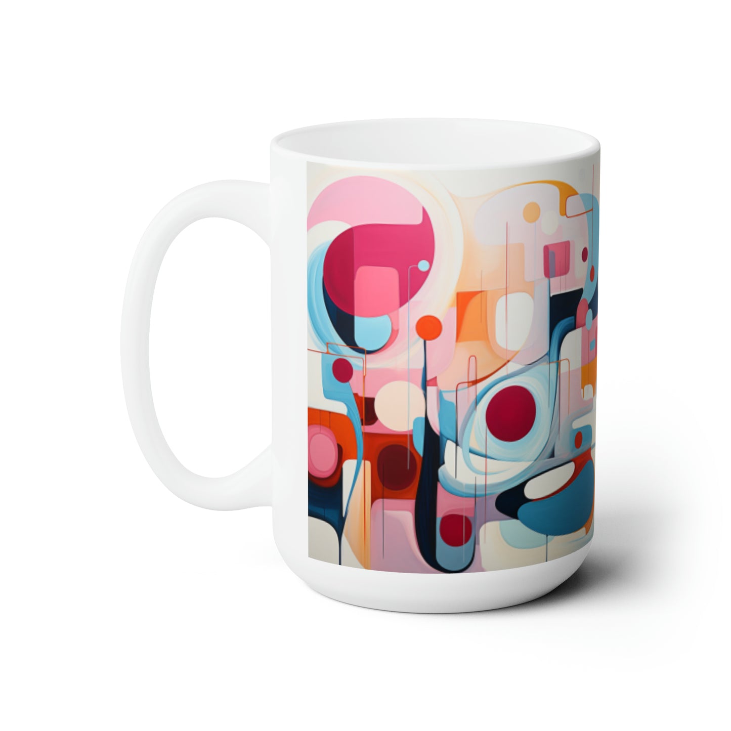 Artsy Abstract Ceramic Mug 15oz