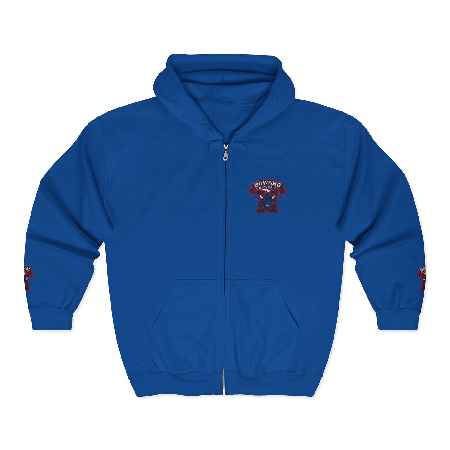 Bison Heritage Embroidered Collection: Full-Zip Sweatshirt | Howard-Inspired HBCU Collegiate Jacket