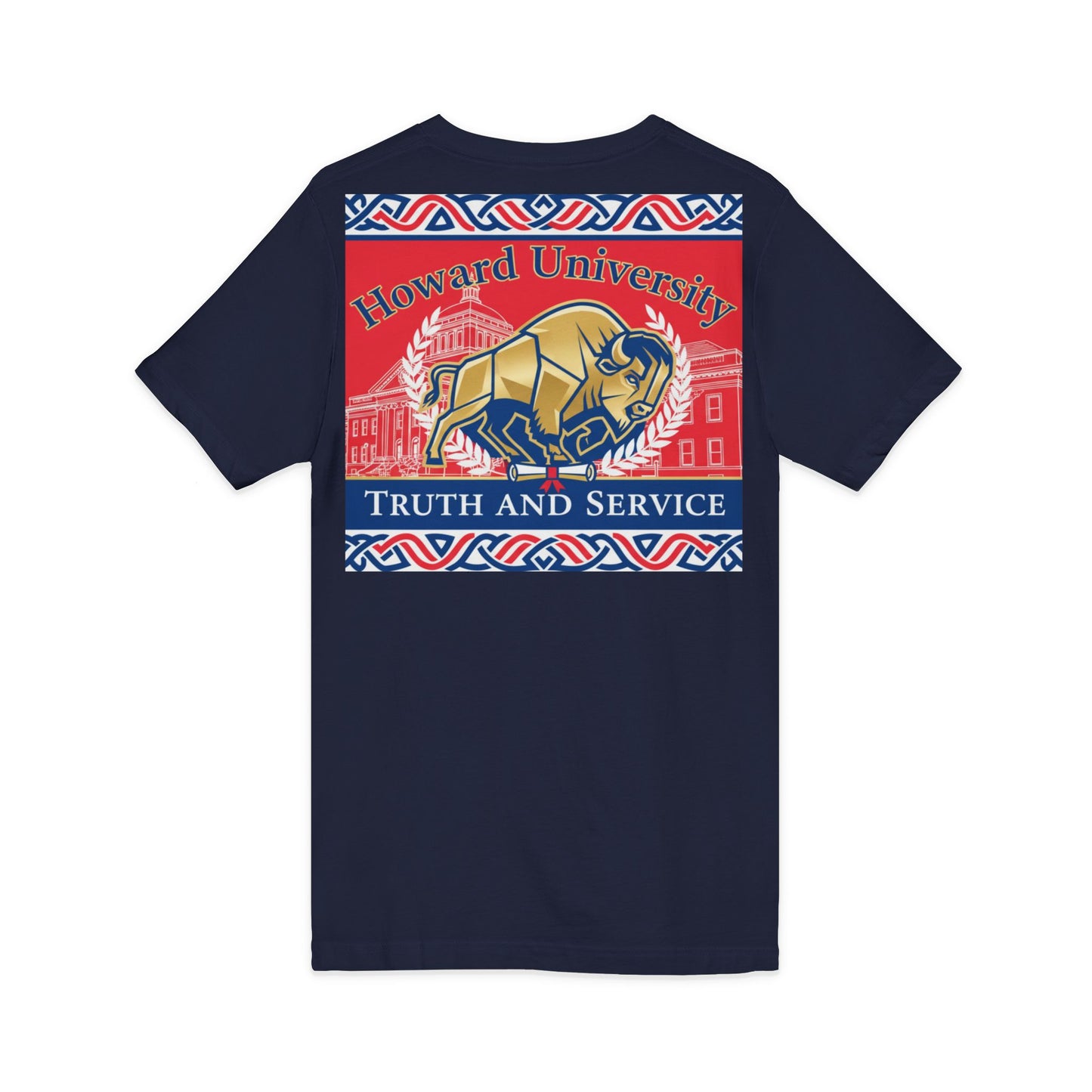 Howard University/ Truth and Service Unisex V-Neck T-Shirt