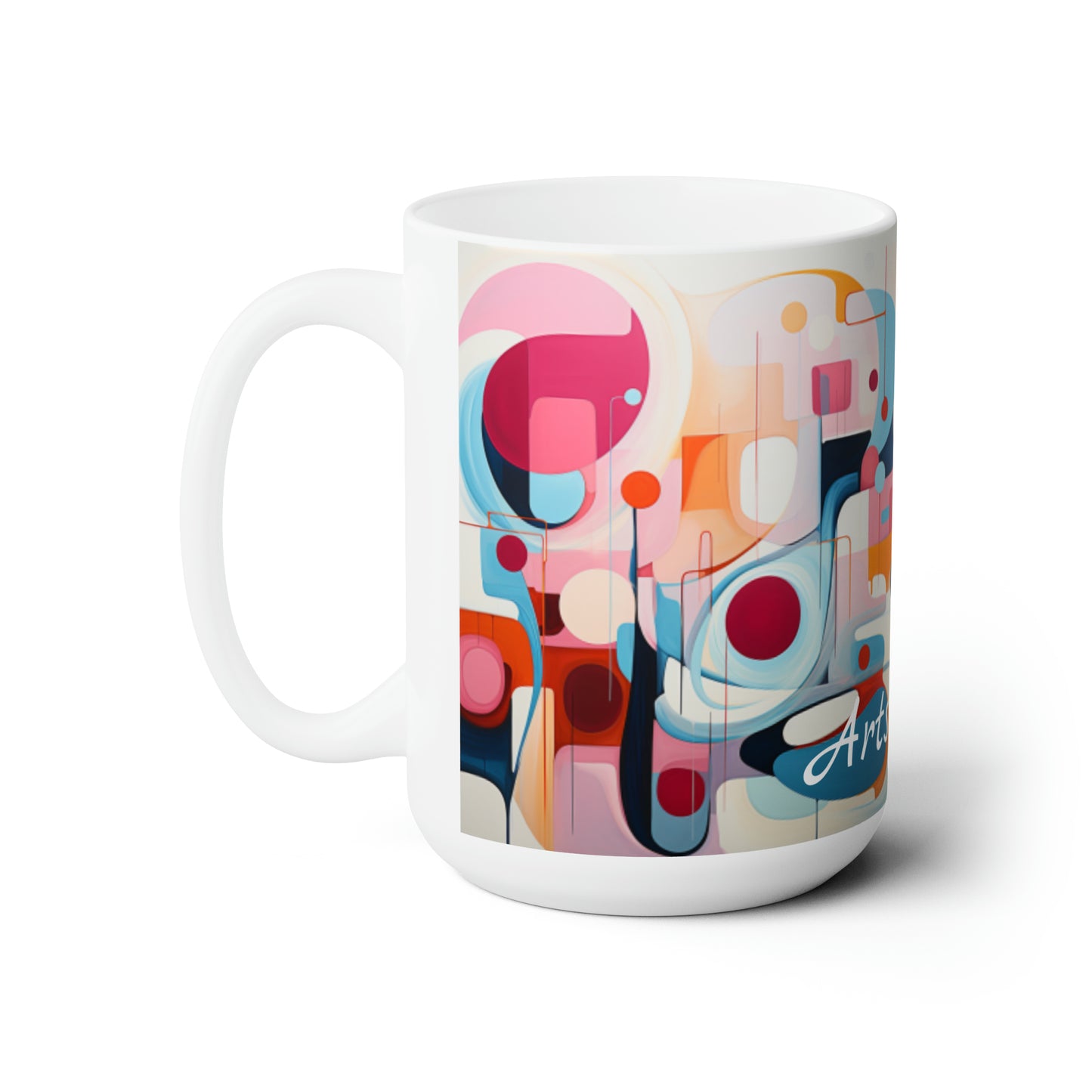 Artsy Pour Ceramic Mug 15oz