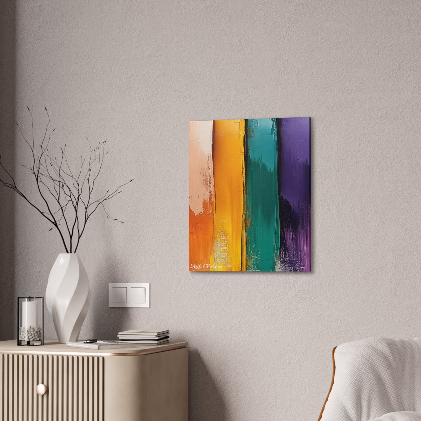 Acrylic Abstract Canvas Print - Richly Textured Artistry