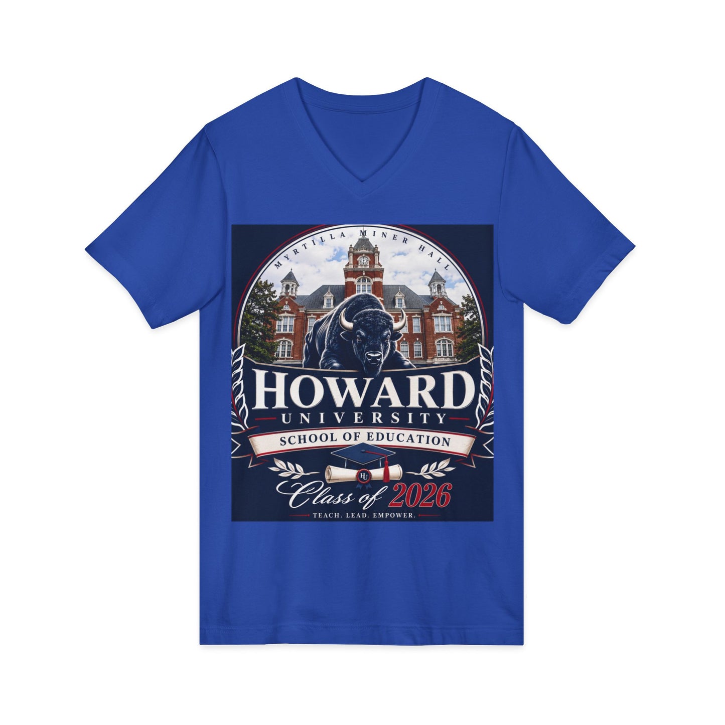 Howard University Class of 2026 Unisex V-Neck T-Shirt | The Mecca Incoming Class Tee