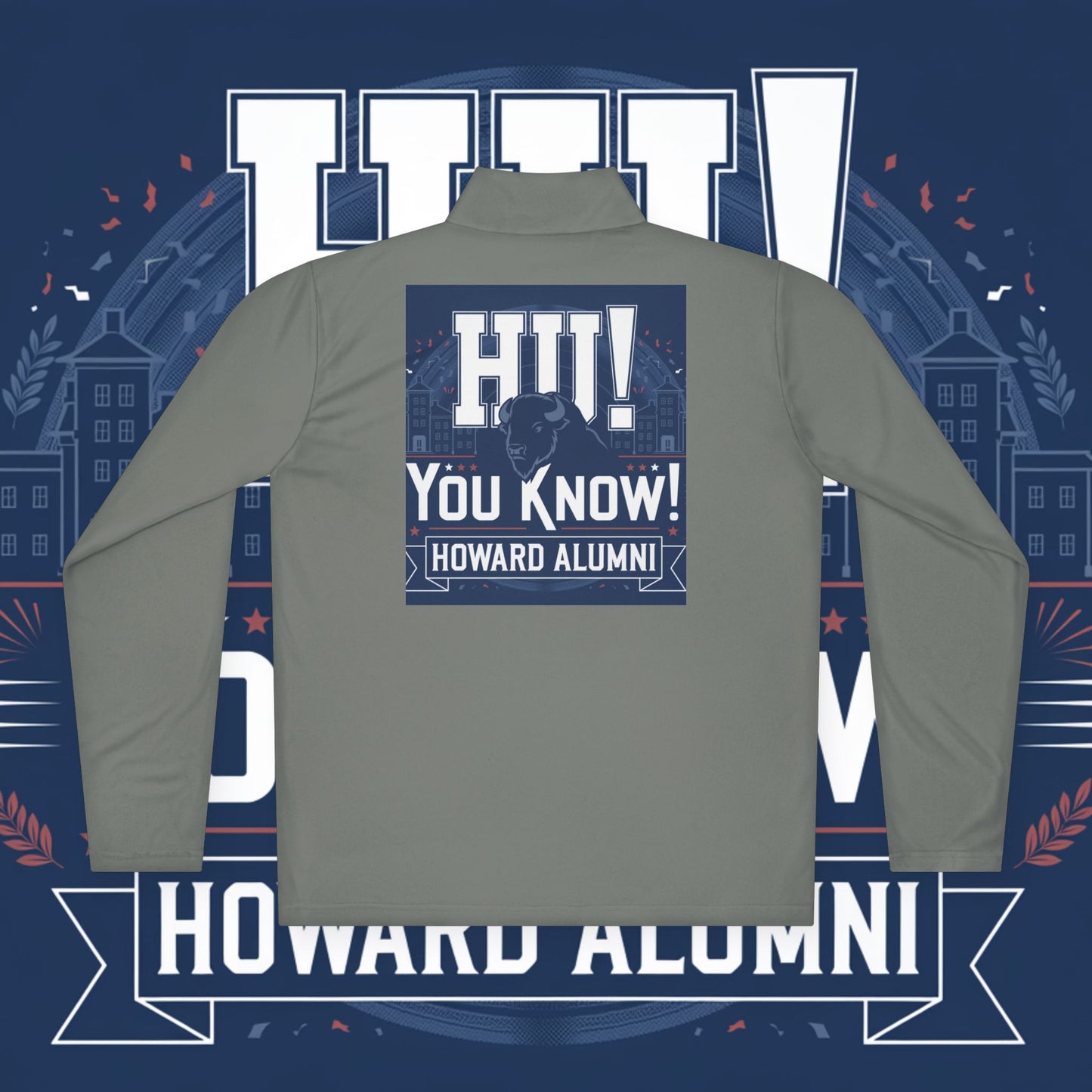 Howard University Legacy Unisex 1/4 Zip Pullover – Classic Solid Color HBCU Pride Collection/ Truth and Service