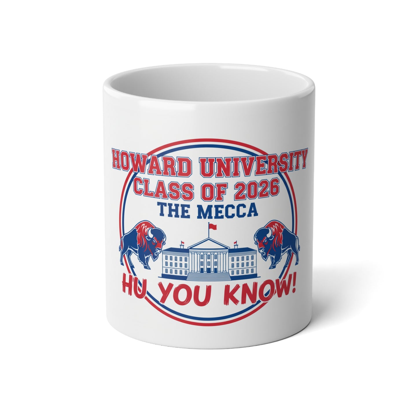 Howard University Class of 2026 Mug – The Mecca Bison Pride,Jumbo Mug, 20oz