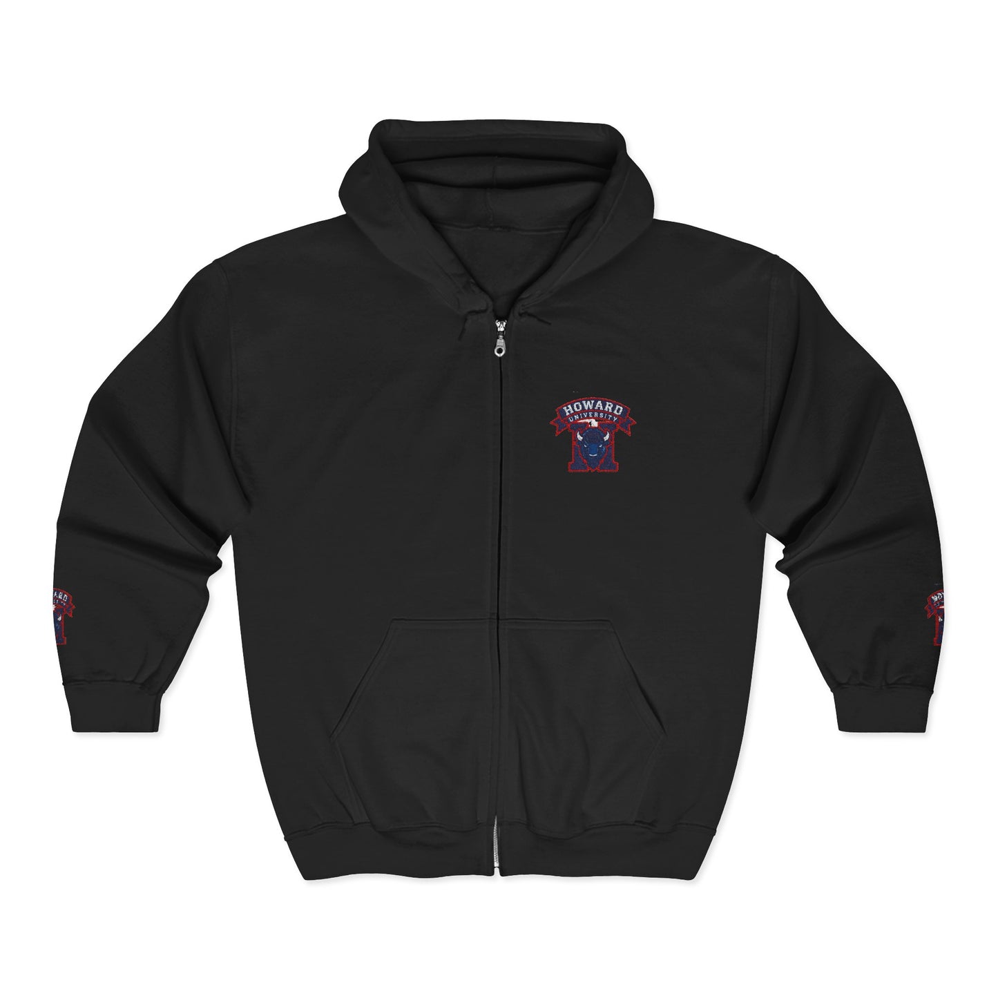 Bison Heritage Embroidered Collection: Full-Zip Sweatshirt | Howard-Inspired HBCU Collegiate Jacket