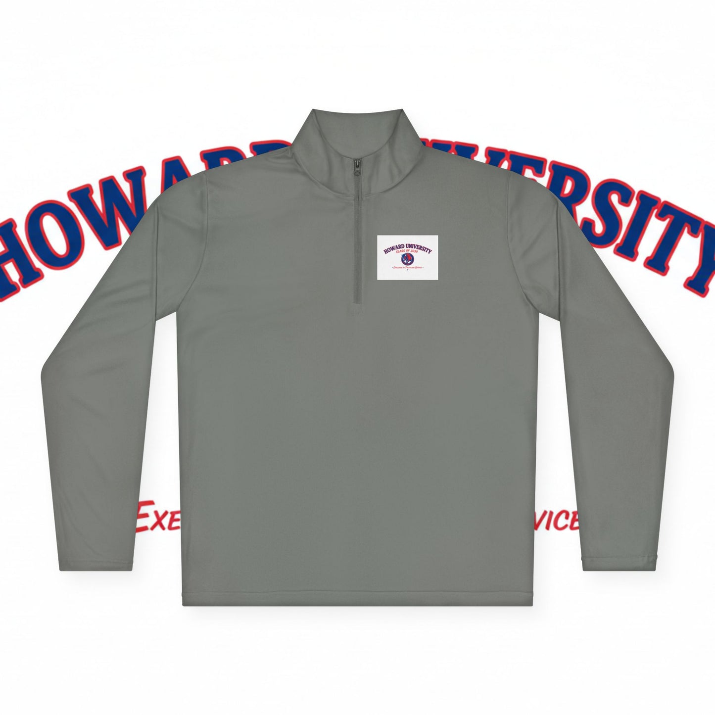 Howard University Legacy Unisex 1/4 Zip Pullover – Classic Solid Color HBCU Pride Collection/ Truth and Service