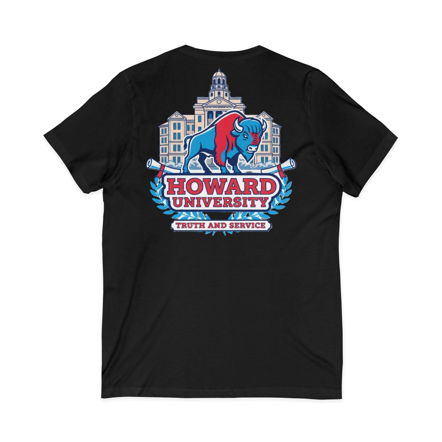 Howard University/ Truth and Service Unisex V-Neck T-Shirt
