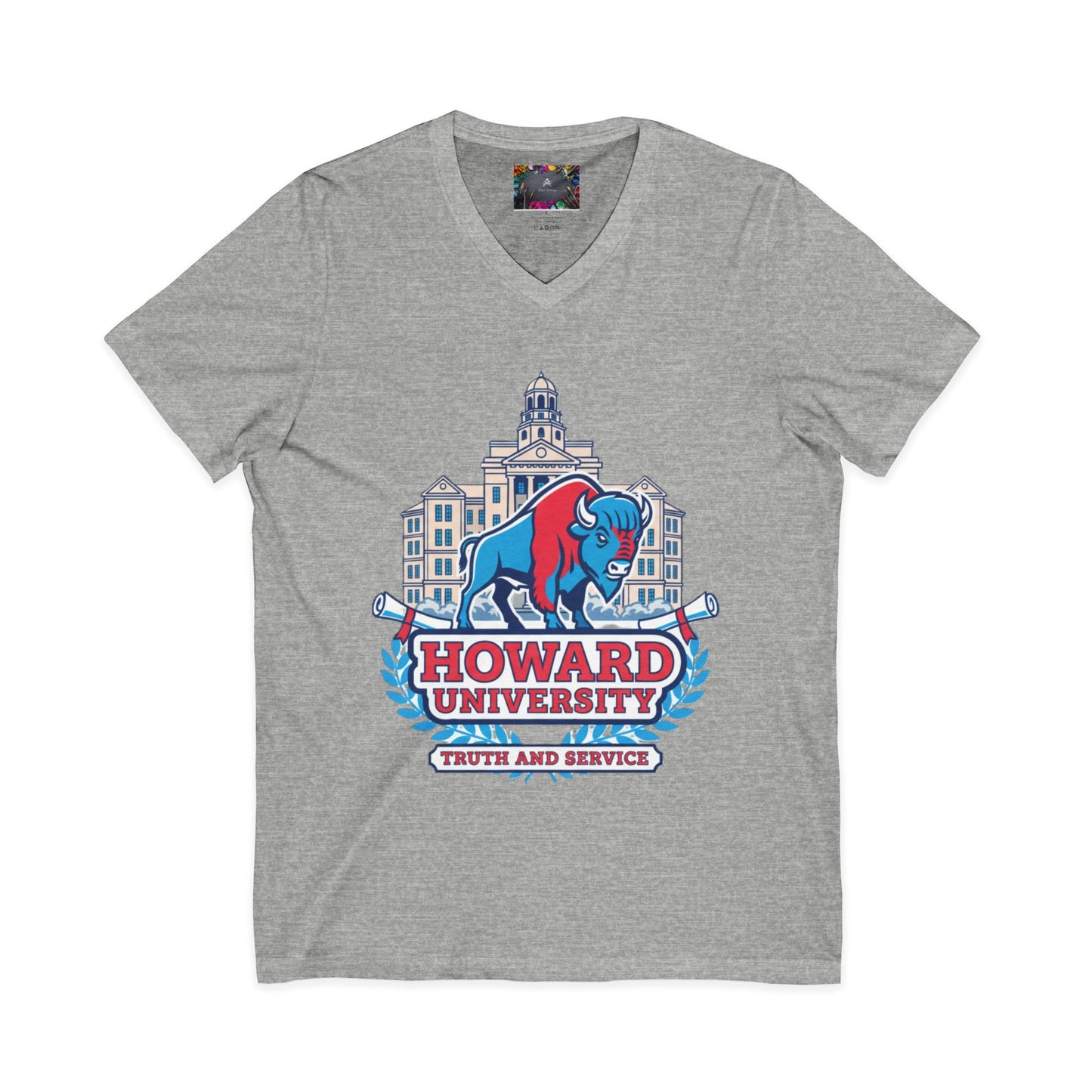 Howard University/ Truth and Service Unisex V-Neck T-Shirt