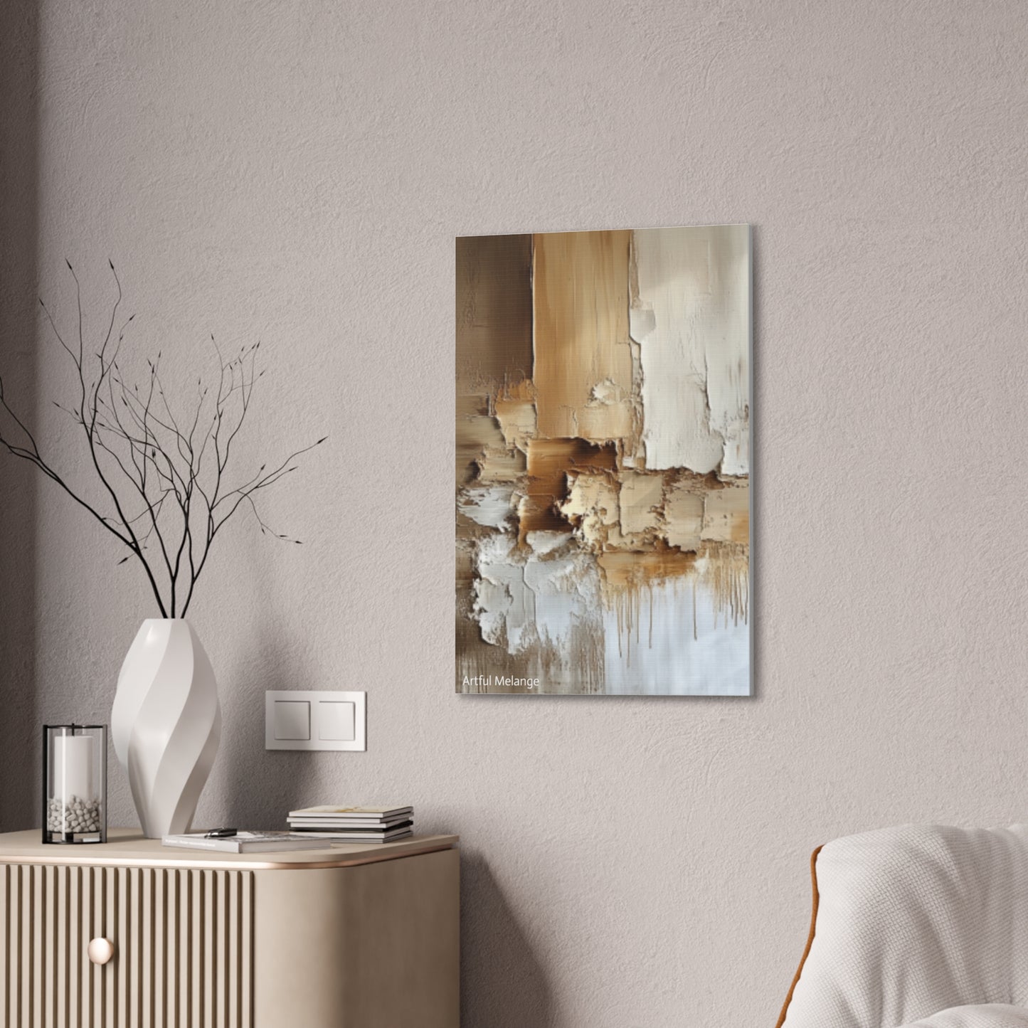 Acrylic Abstract Canvas Print - Richly Textured Artistry