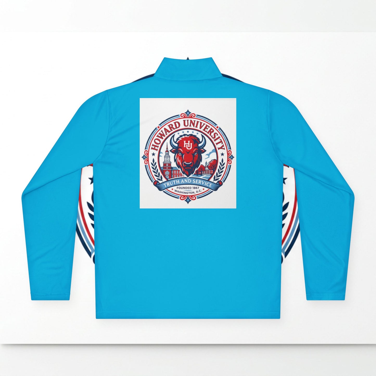 Howard University Legacy Unisex 1/4 Zip Pullover – Classic Solid Color HBCU Pride Collection/ Truth and Service