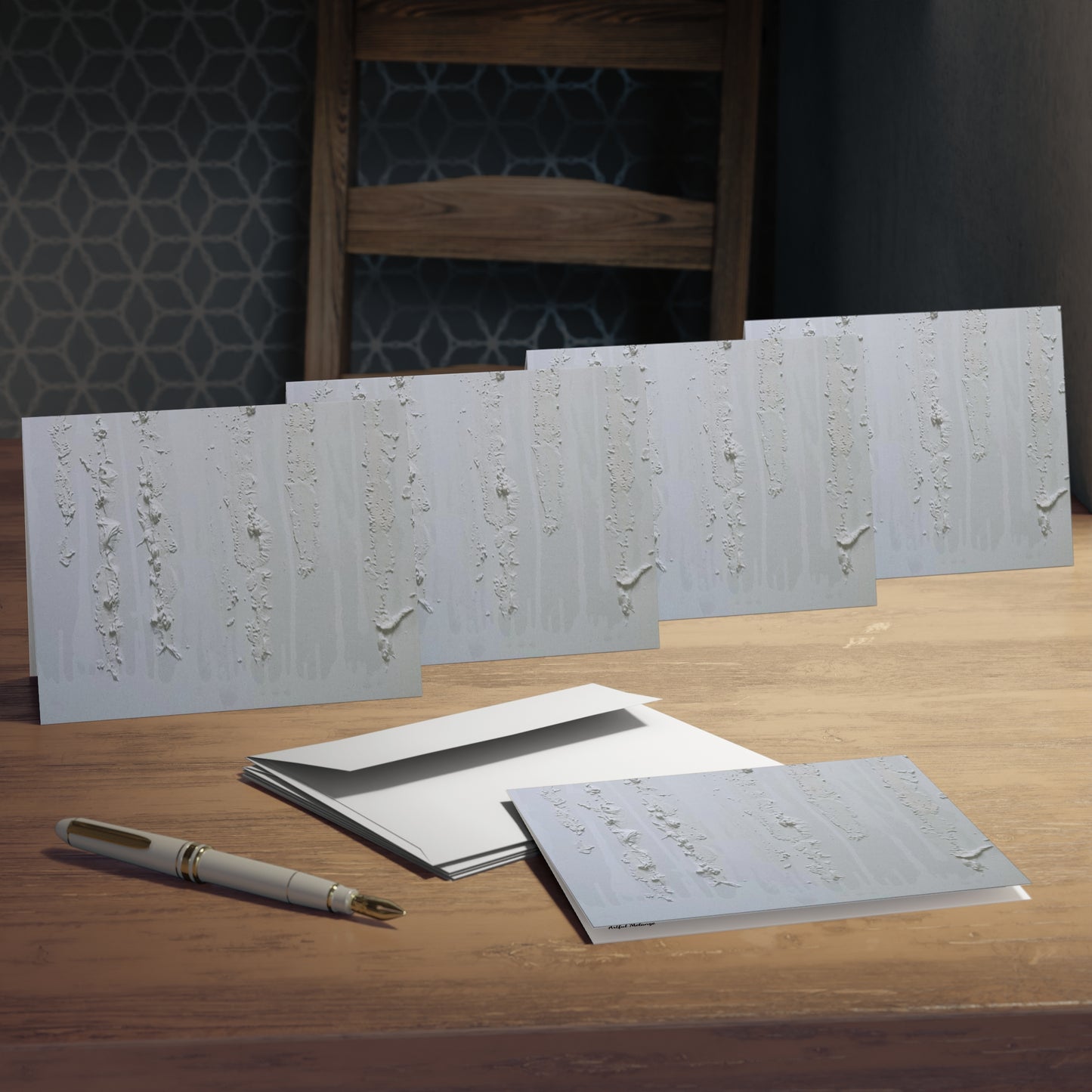 Elegance in Ink:  Abstract Art Note Card Set(5-Pack)
