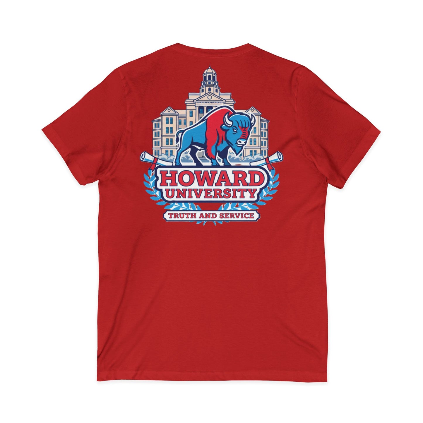 Howard University/ Truth and Service Unisex V-Neck T-Shirt