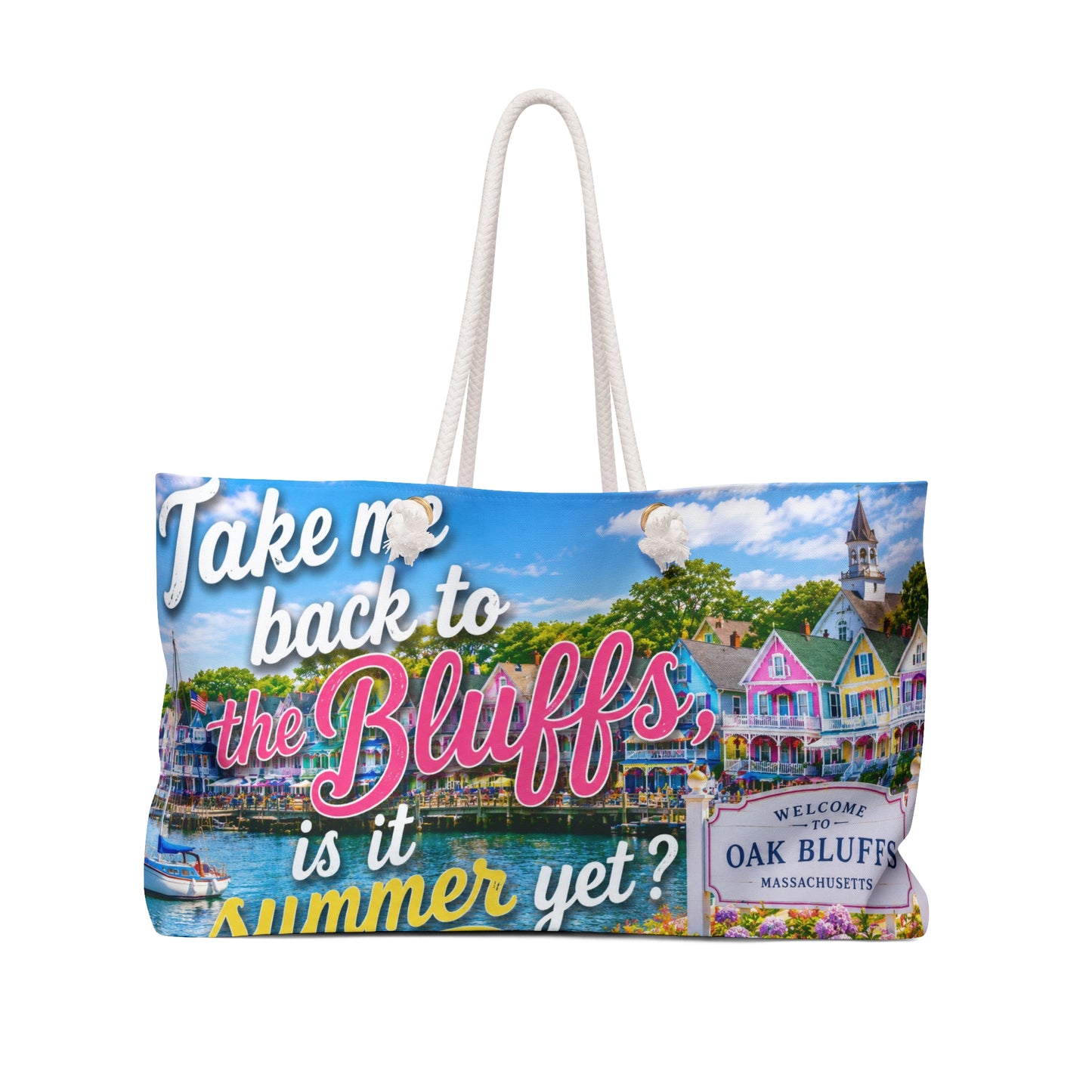 Take Me Back to the Bluffs Weekender Bag – Summer Escape Canvas Tote