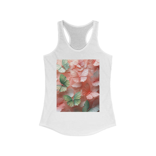 Flutter & Flow | Women's Razorback White T-Shirts with Artistic Butterflies 2