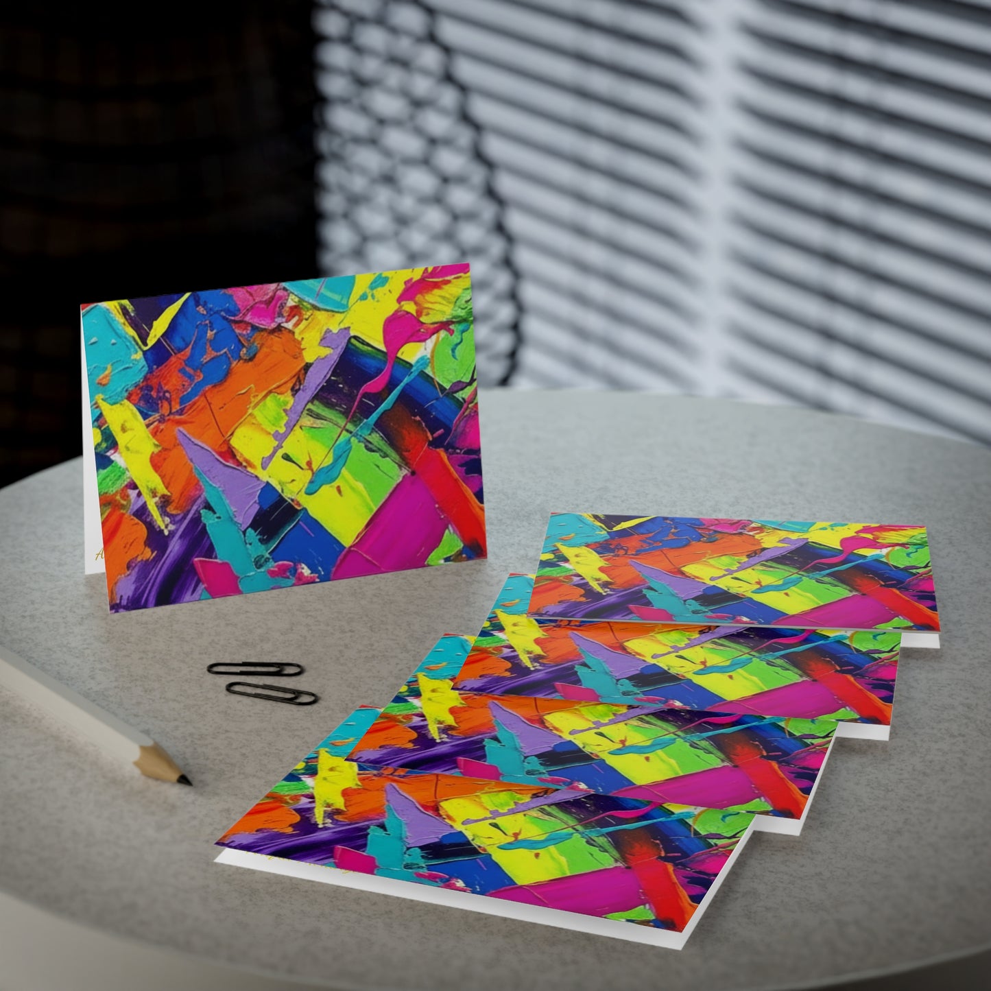 Elegance in Ink:  Abstract Art Note Card Set(5-Pack)