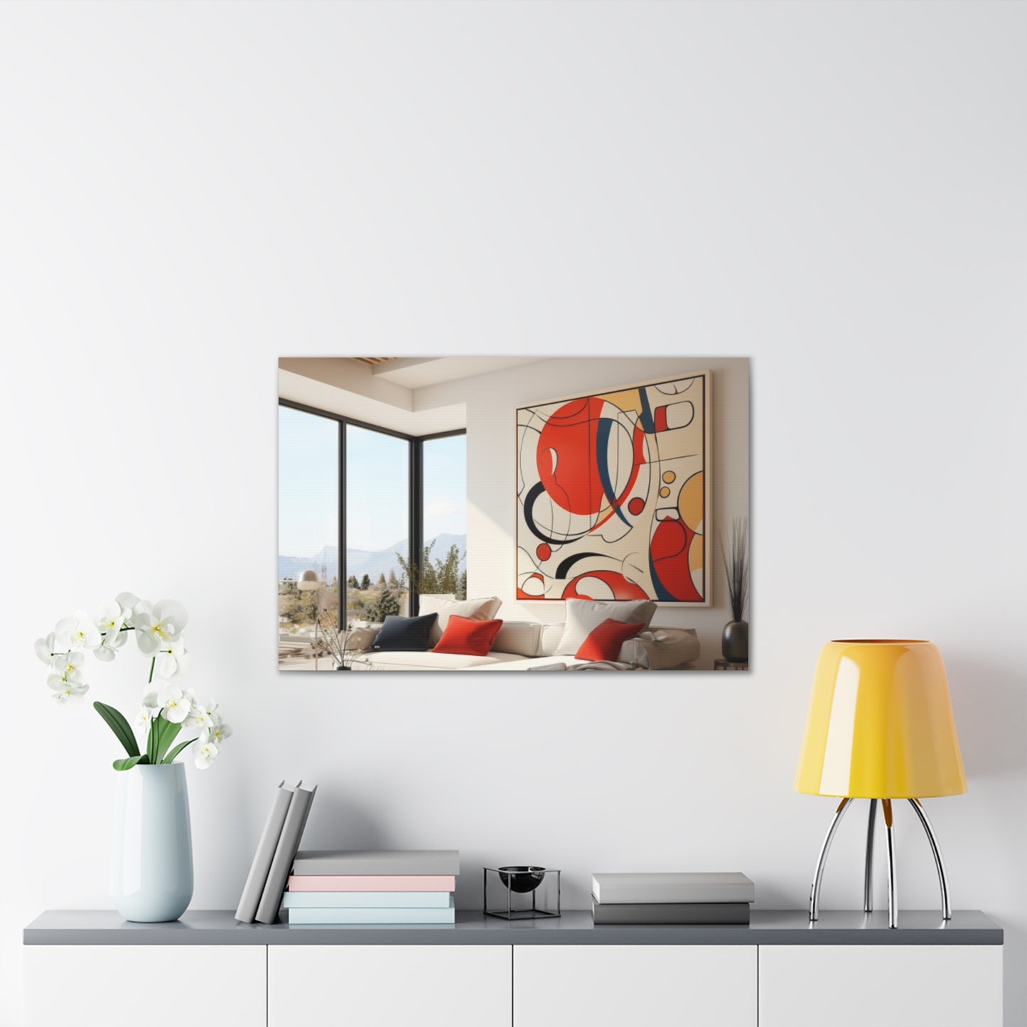 Crimson Elegance: A Symphony of Sophistication Canvas Print