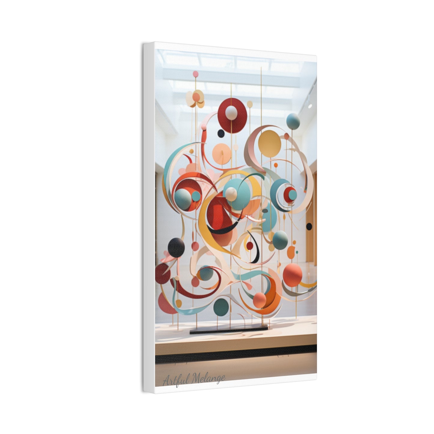 Harmony in Cyan and Peach- Graphic Print