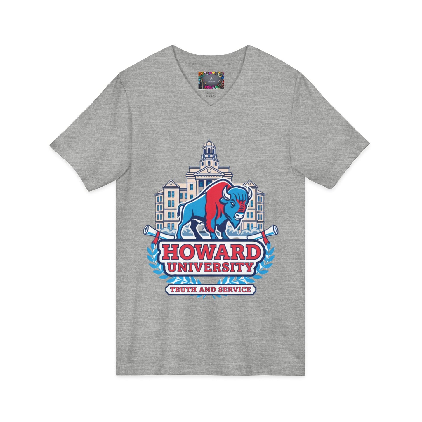 Howard University/ Truth and Service Unisex V-Neck T-Shirt