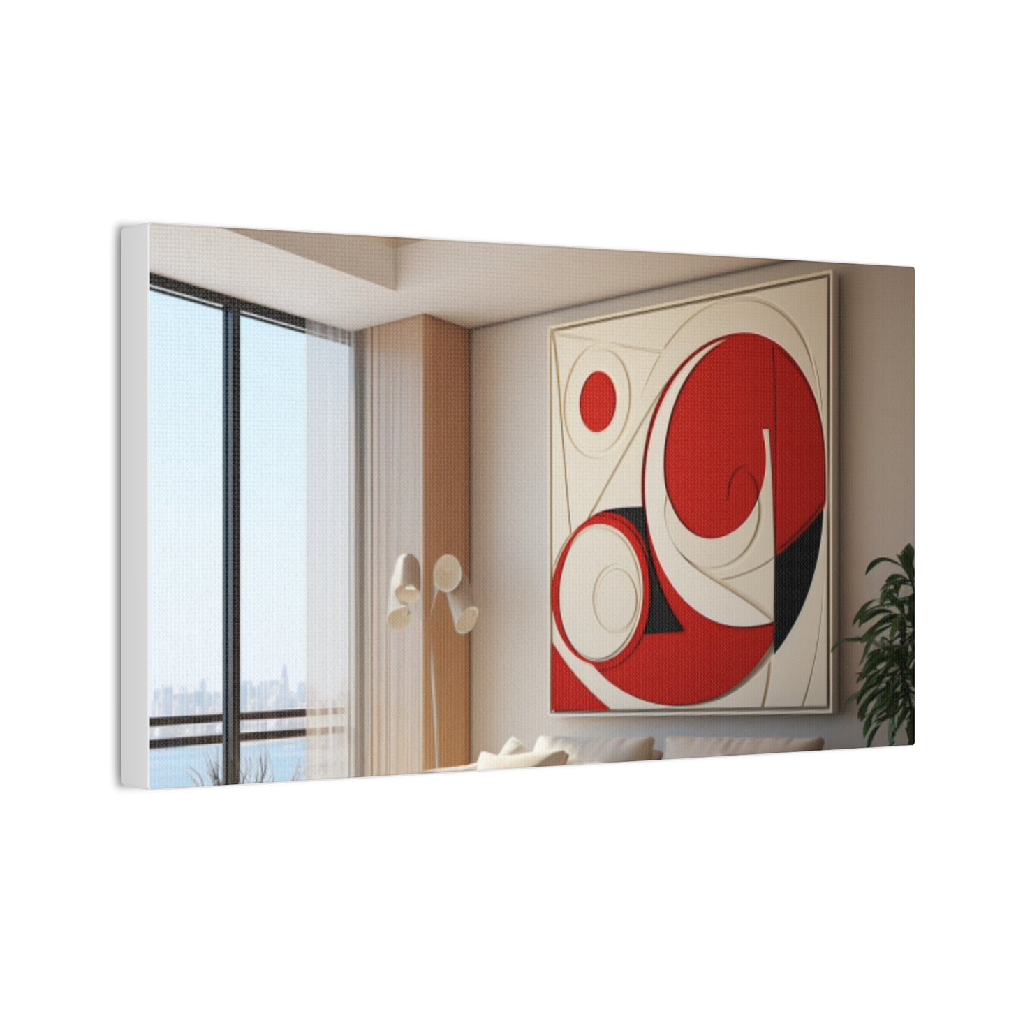 Crimson Elegance: A Symphony of Sophistication Canvas Print