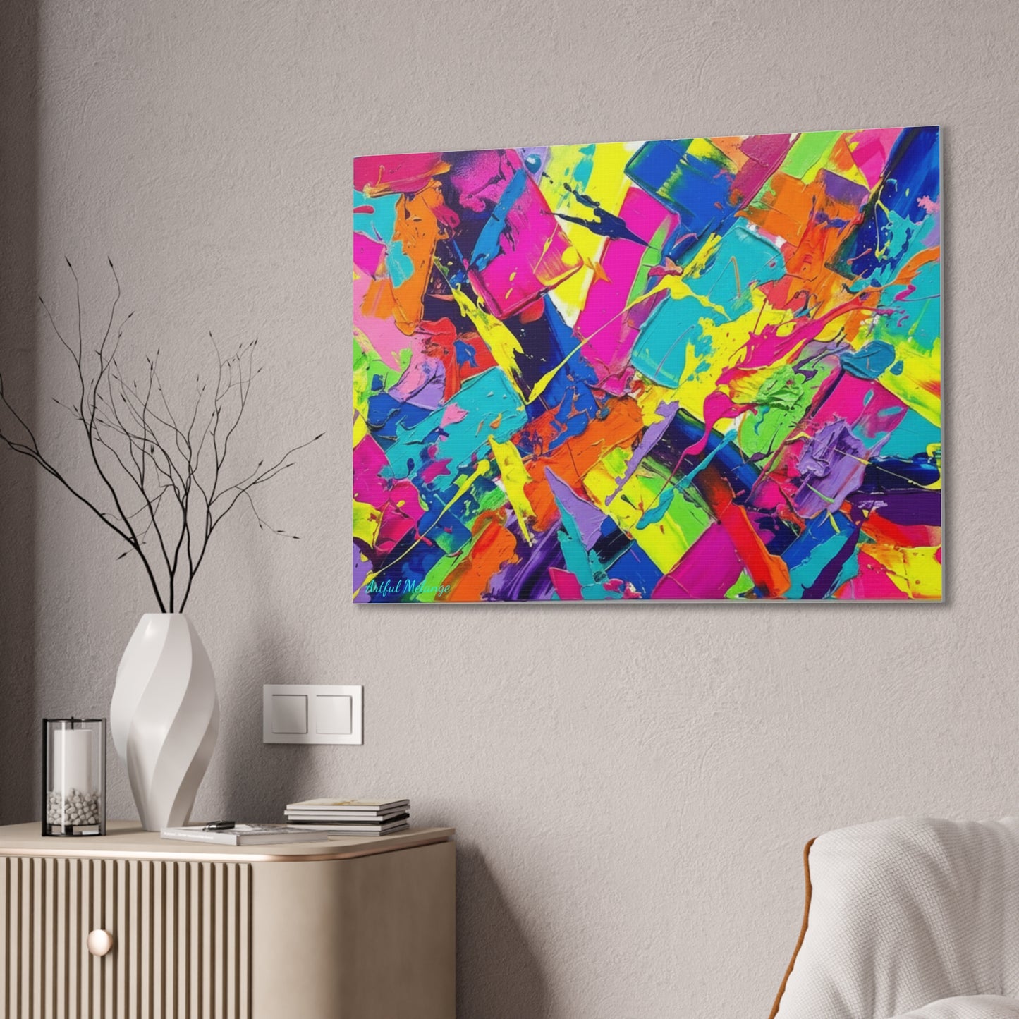 Acrylic Abstract Canvas Print - Richly Textured Artistry