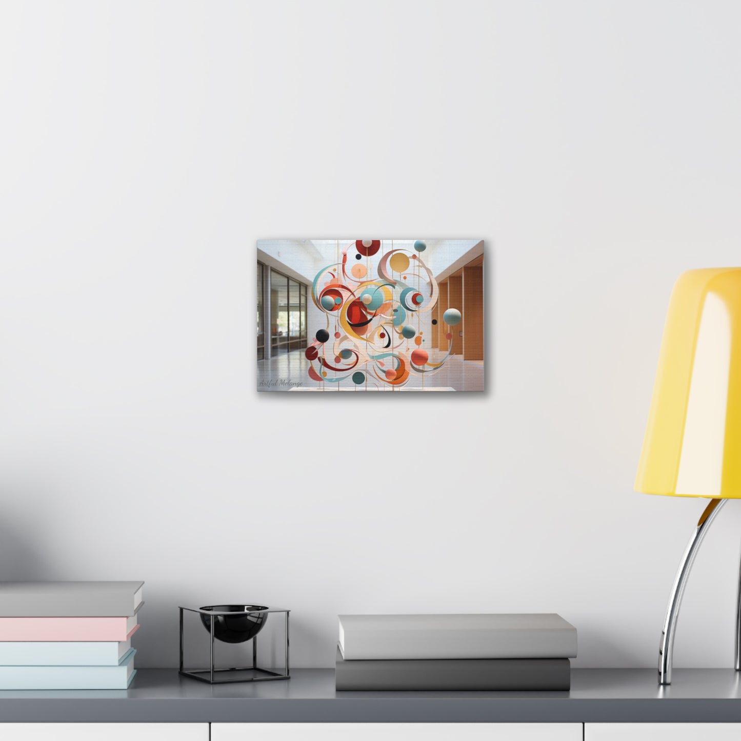 Harmony in Cyan and Peach- Graphic Print