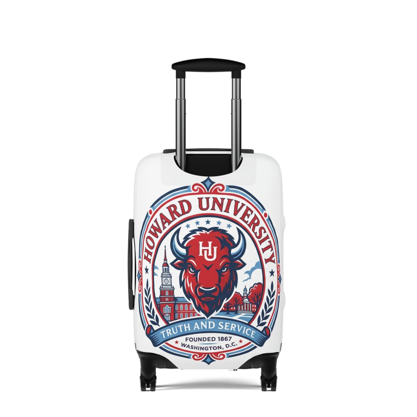 Howard University Bison Mascot Luggage Cover  2— College Travel Gear