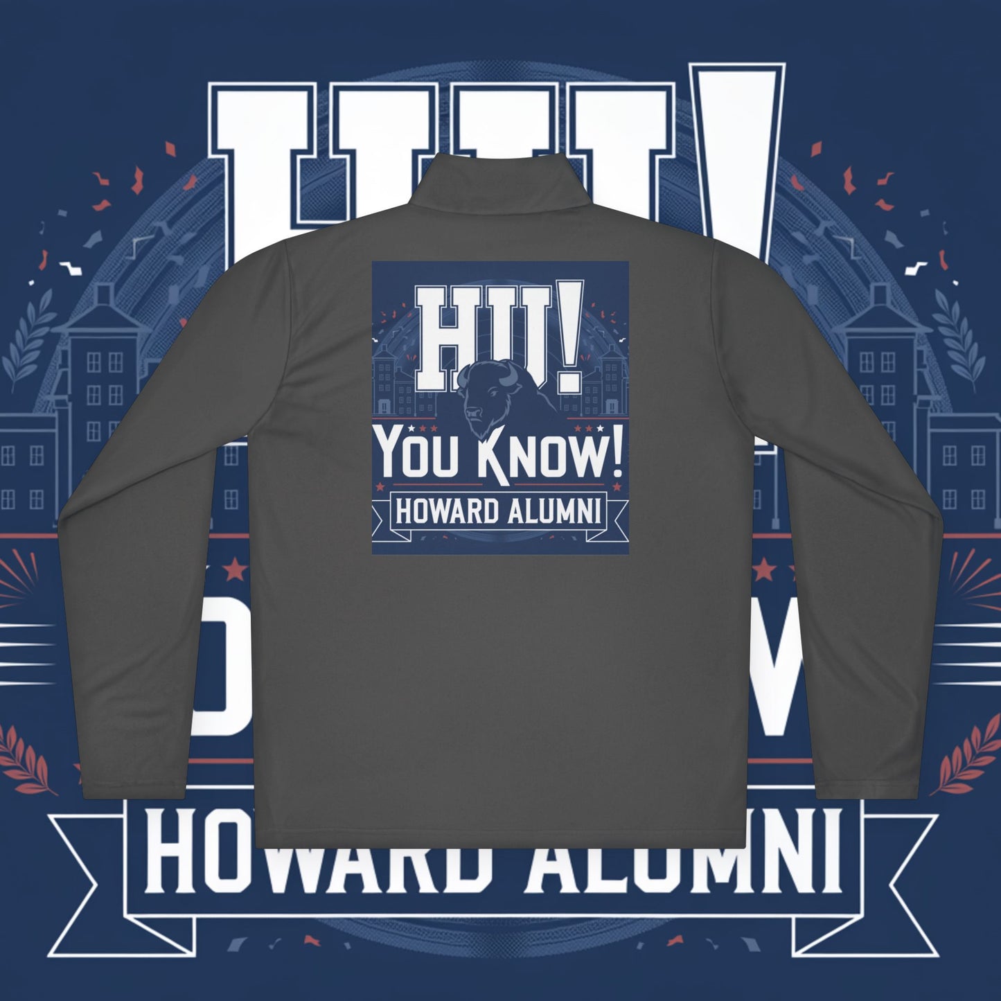 Howard University Legacy Unisex 1/4 Zip Pullover – Classic Solid Color HBCU Pride Collection/ Truth and Service