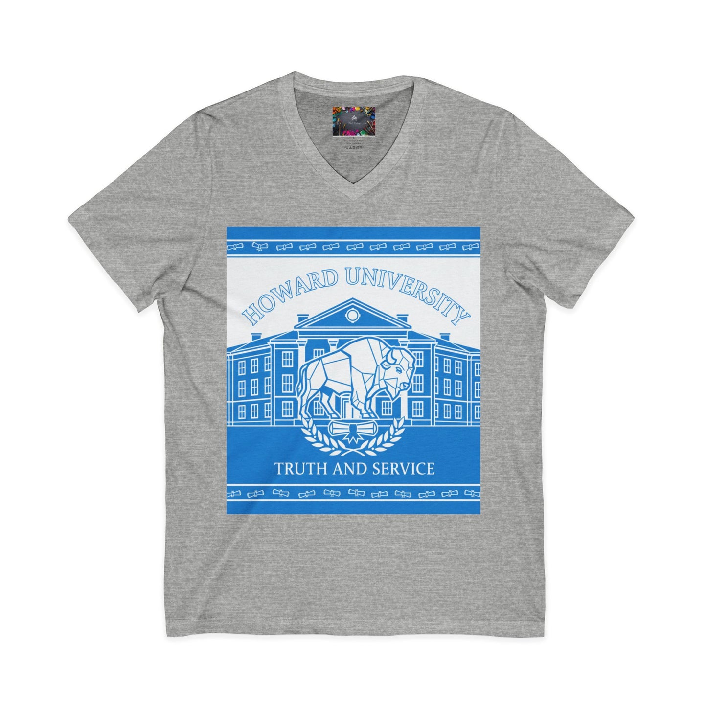 Howard University/ Truth and Service Unisex V-Neck T-Shirt