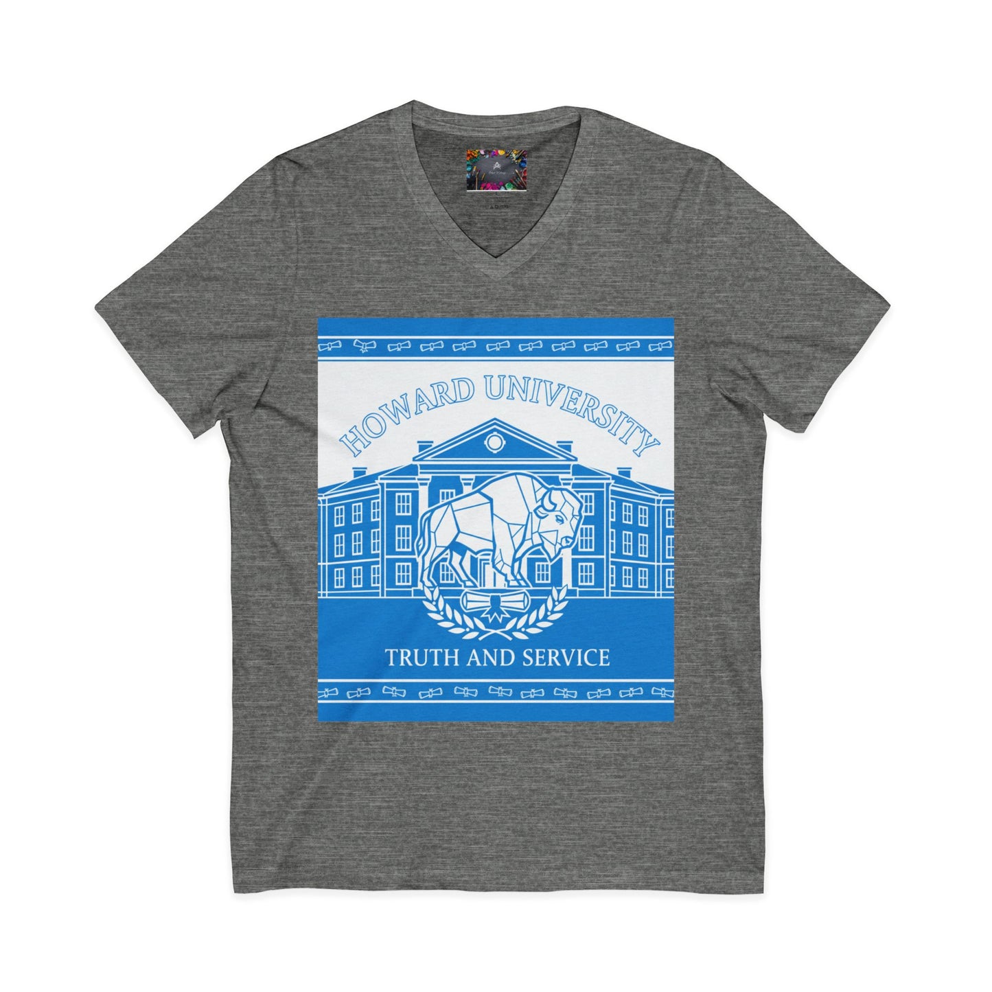 Howard University/ Truth and Service Unisex V-Neck T-Shirt