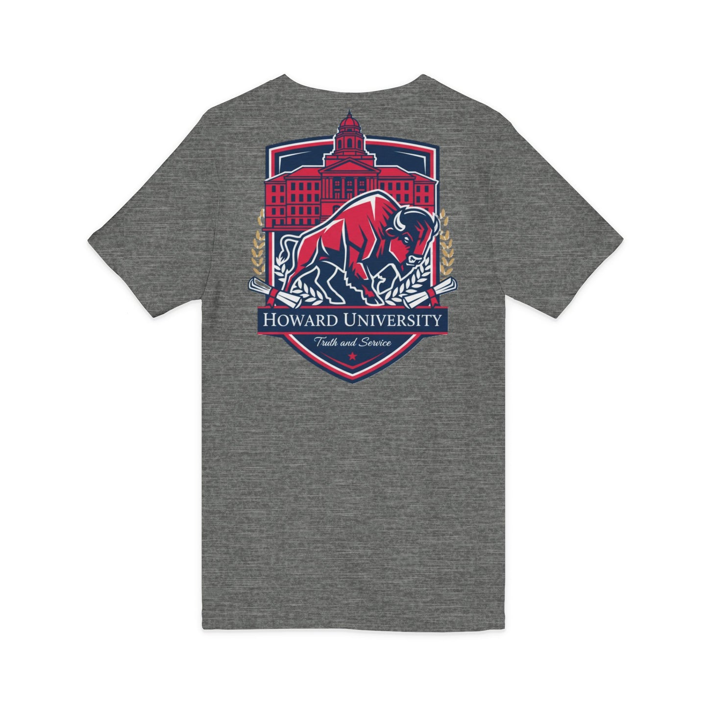 Howard University/ Truth and Service Unisex V-Neck T-Shirt 5