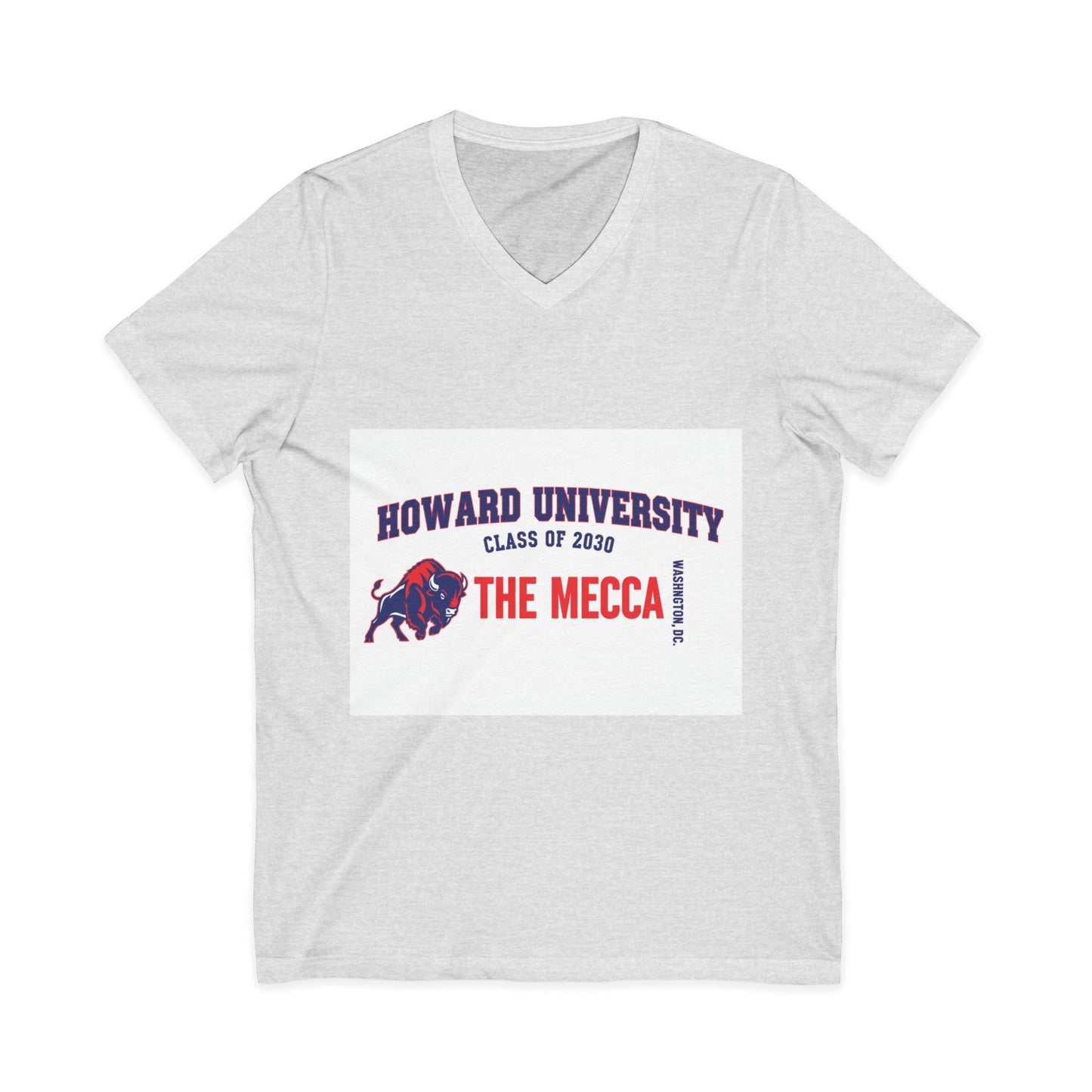 Howard University Class of 2030 Unisex V-Neck T-Shirt | The Mecca Incoming Class Tee