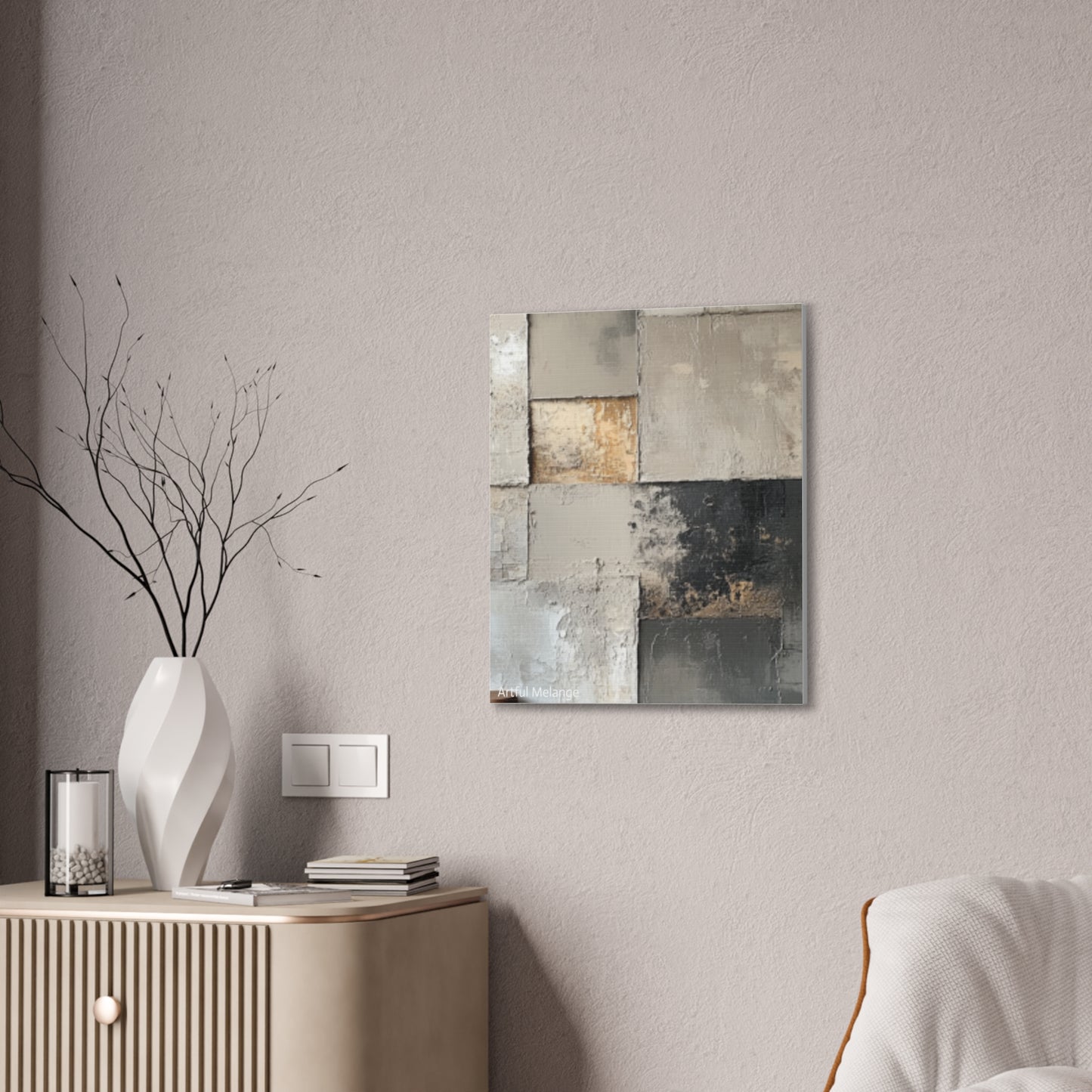 Acrylic Abstract Canvas Print - Richly Textured Artistry