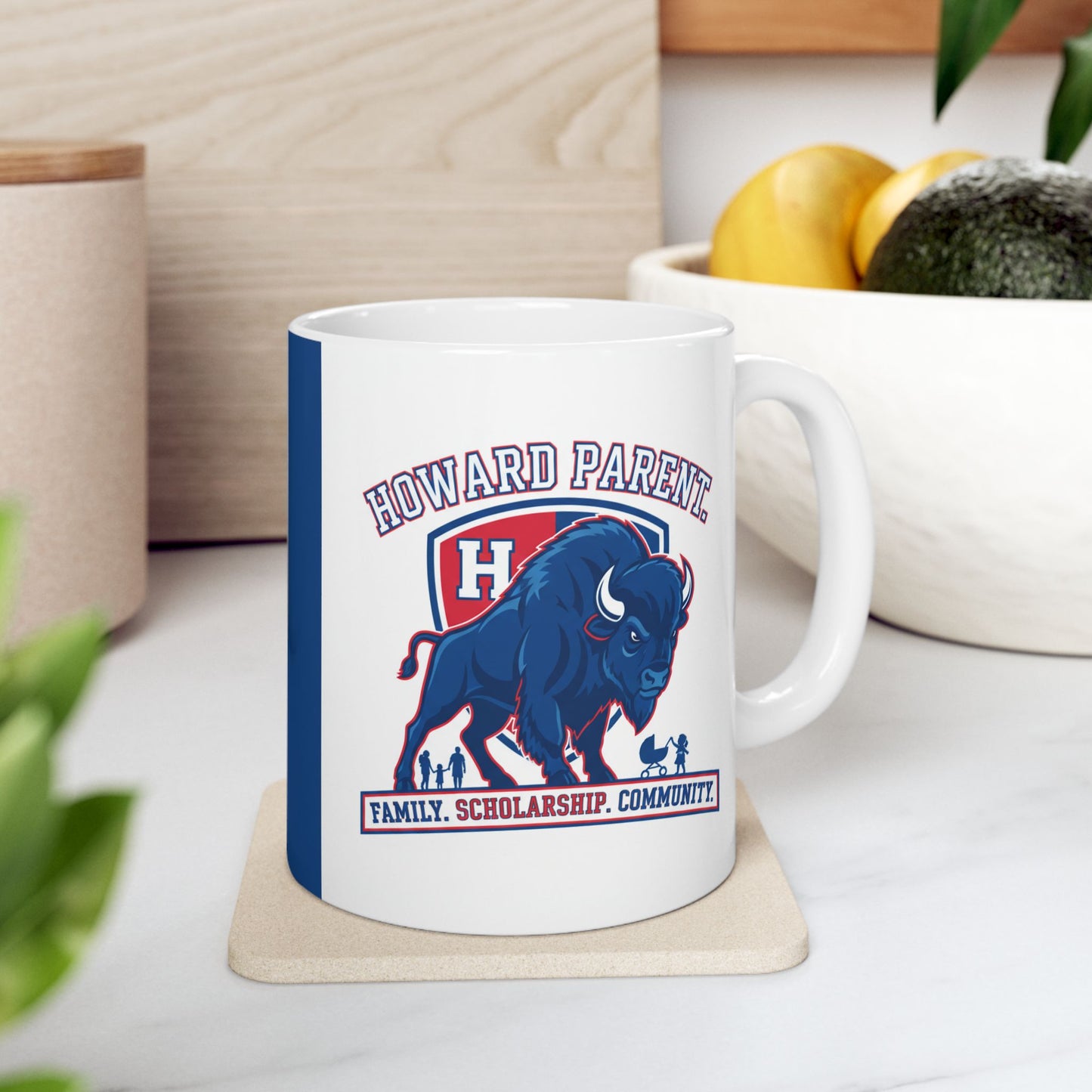 HU Parent Mug Collection  Proud, Connected, Bison Strong /Ceramic Mug, (11oz, 15oz) 2