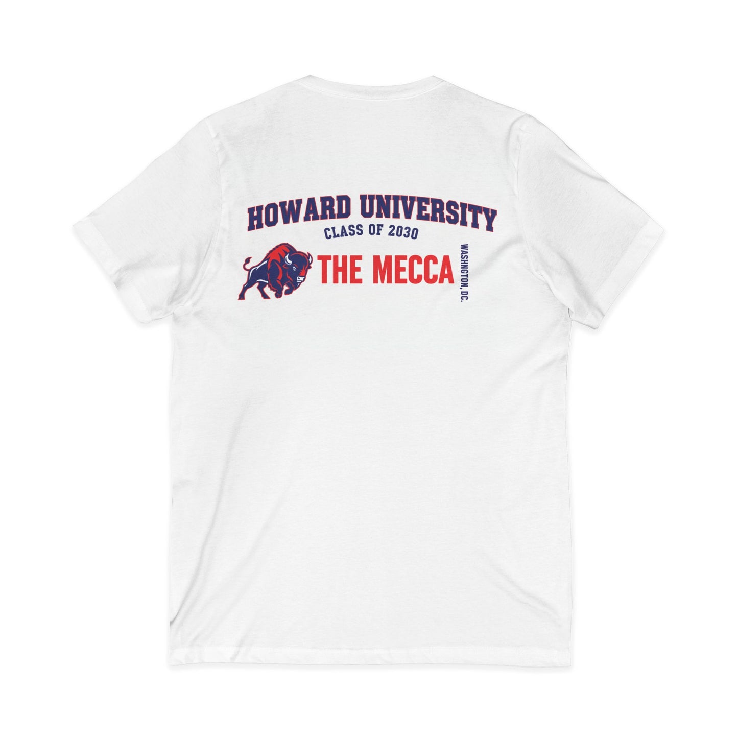 Howard University Class of 2030 Unisex V-Neck T-Shirt | The Mecca Incoming Class Tee